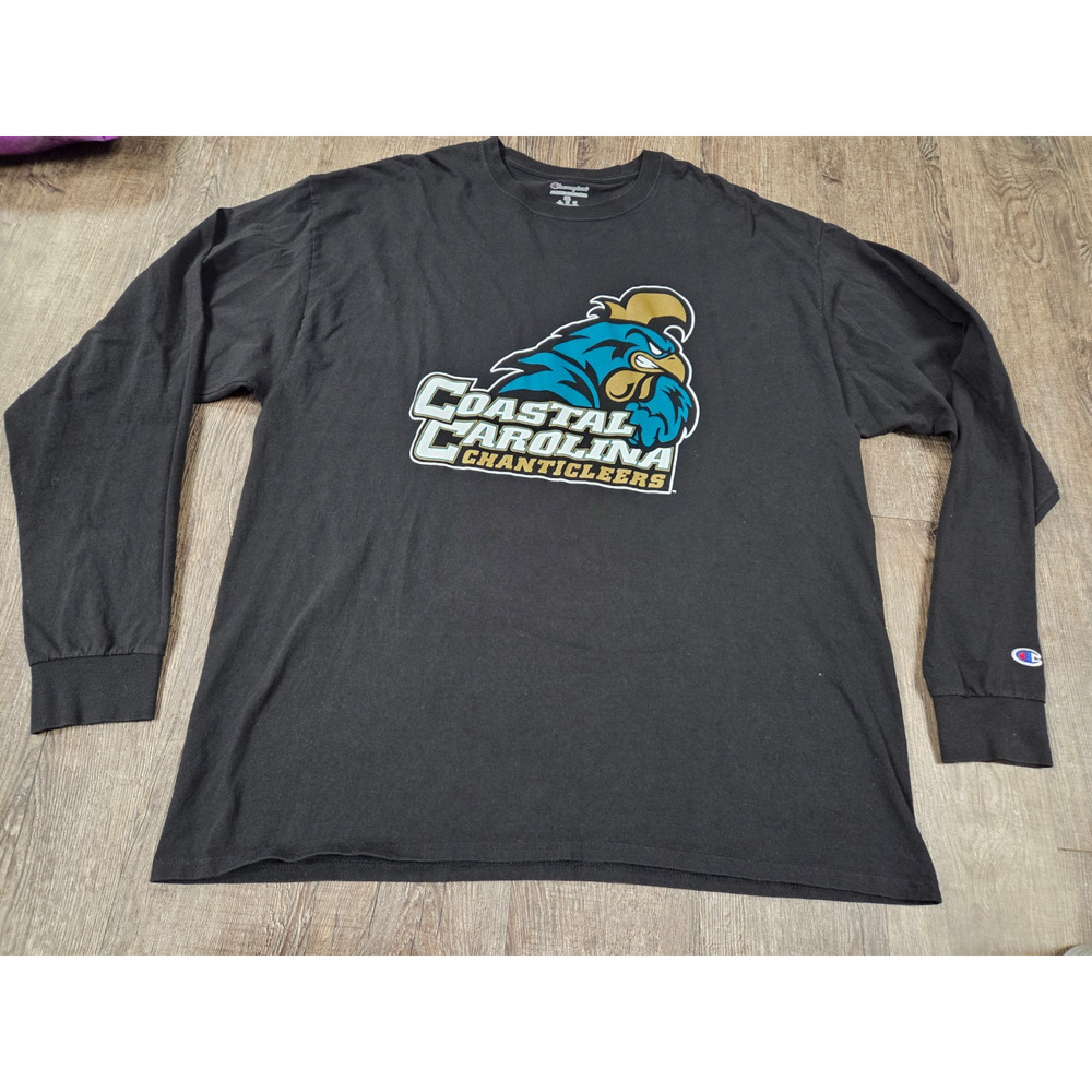 Champion Coastal Carolina Chanticleers Football Black Long Sleeve T-Shirt XXL